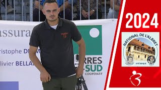 Finale LOUSTALOT vs DEBORD : National triplette mixte à pétanque de l’Albret 2024 à Nérac