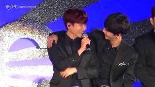 [#8487moments] Ryeowook is always shy when he's with Yesung.