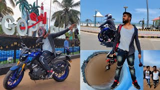 MT-15 Monsoon Ride To Gopalpur Sea #beach | Berhampur Yamaha | 2022 #monsoon Populer Blue #water Sea