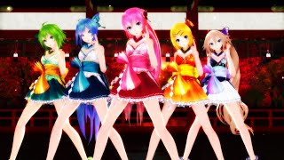 【MMD/4K】一騎当千【ルカミクグミIAリン】