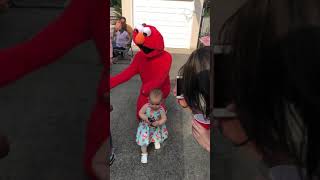 Juliana meets Elmo on her 1st birthday