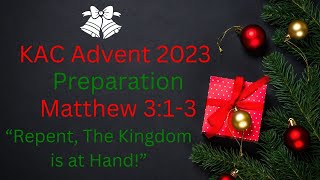 Matthew 3:1-3 Preparation