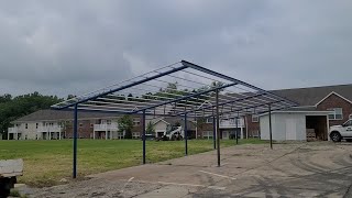 Fabrication of an awning at the car wash