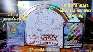 BRILLIANT STARS Elite Trainer Box Opening (Brand New Set) Pokémon Cards  PocketMonsterDom Areceus