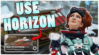 NEW Winter Express Mode with Horizon is Insane! (Apex Legends Holo-Day Event)