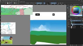 Painting background for animations | Krita livestream 002