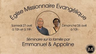 27 et 28 Avril 2024 à l'EME Emmanuel et Apoline