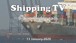 Bilbao Bridge sails from Felixstowe, 13 January 2020