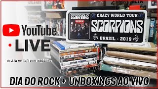 LIVE do ROCK + UNBOXINGS 🤘💿🎬 | Dia Mundial do Rock