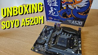 Unboxing placa mãe SOYO A520M DRAGON  AM4