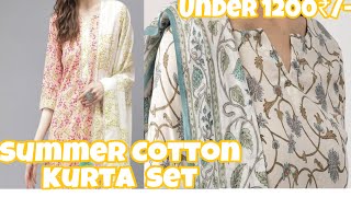 Myntra Cotton Kurta Set With Dupatta Haul | Myntra Summer Special Kurta Set  Haul 💞❤️