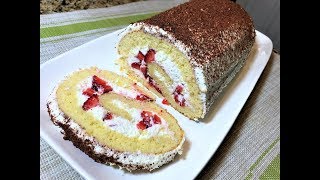 Простой Рулет на Сгущённом Молоке. Это безумно вкусно, попробуйте!