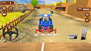 Tractor Farming Game: Tractor Trolley Simulator tractor farming Wala game video #androidgaming