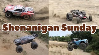 Sunday Shananigans Starring: Traxxas 2wd Slash, E-Revo, Redcat Wendigo, and HBX Vortex