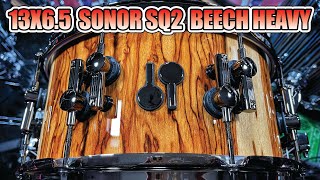 13x6.5 Sonor SQ2 Beech Heavy - African Marble - Snare Pimp Project 10-Year Anniversary!