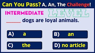 Articles A An The Intermediate level | Articles in English Grammar | Articles Practice Set test |