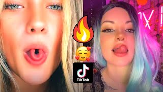 TONGUE CHALLENGE👅FUNNY TIKTOK COMPILATION✨