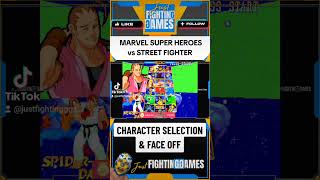 Marvel Super Heroes VS Street Fighter Character Selection #mshvsf #marvelsuperheroesvsstreetfighter