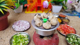 Miniature veg Momos | Veg Momos Recipe | veg Momos with  Momos Chutney | Minicooking |