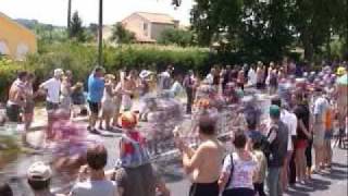 Main pack coming through Capstang during the Tour De France