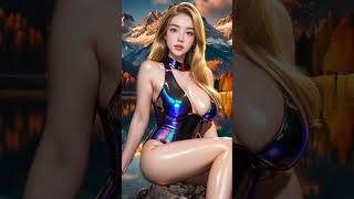 Hologram latex swimsuit Ai art Stable diffusion fantasy Aip book official