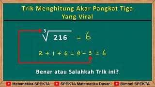 Trik Menghitung Akar Pangkat Tiga Yang Viral. Benar atau Salahkah Trik Ini??