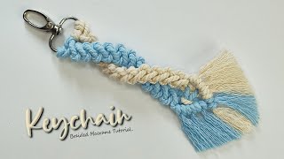 How to Make Braided Macrame Keychain | Macrame Keyring | Macrame Tutorial