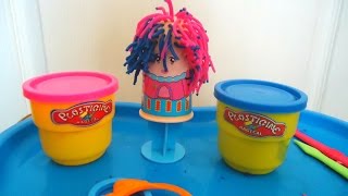 Пластолин ПЛЕЙ ДО. Делаем куколке прически!!!\Plastelin PLAY DOH. Make doll hairstyle.