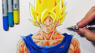 🎁 How To Draw SSJ Goku! + REWARDS 👉 Link in the description! 🎁