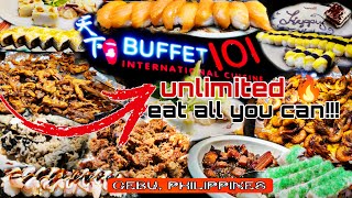 899 Pesos EAT ALL YOU CAN on a LUXURIOUS BUFFET IN CEBU? | BUFFET 101 INTERNATIONAL CUISINE