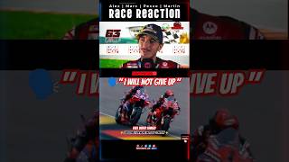 🤔PECCO BAGNAIA REACTION TO MARTIN CRASH (B) #motogp #germangp #peccobagnaia #shorts #racing #ducati