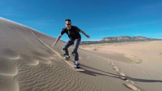 Sand-boarding in southern Utah! Third video (snowboarding in the summer)