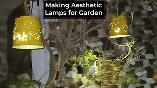 Making Aesthetic Lamps | Aesthetic Crafts | Cement Crafts #crafts #gardening #diy #aesthetic