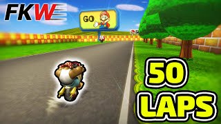 Time Trial Endurance - 50 LAPS of N64 Mario Raceway - Mario Kart Wii