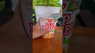 trying NISSIN CUP NOODLES Chicken flavour!🥢 #asmr #food #shorts #viral #cupnoodles