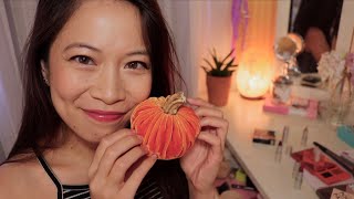 ASMR Doing Your Fall Makeup~! 2021 ~ Face Tapping, Deep Breathing, Pearl Brushes