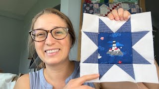 Sawtooth Star Quilt Block tutorial, variable star, Stargazer Quilt Along, Week 4