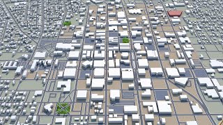 Canton city Ohio USA 3d model 30km