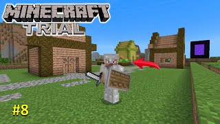 Minecraft Trial Survival: Part 08 - I Made A Village In Minecraft (Hindi)