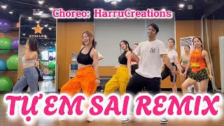 Tự Em Sai Remix - HarruCreations Zumba Dance #tuemsai #zumba  #dance  #trending #tiktok #remix