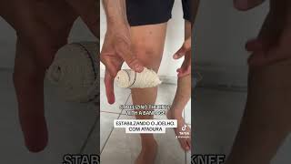 COMO ESTABILIZAR O JOELHO COM ATADURA #dicas #fisio #kinesiotape