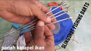 diy slingshot darts design 3 || how to make slingshot fishing dart from motorcycle spokes