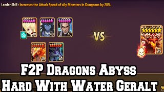 F2P Dragons Abyss Hard With Water Geralt - Summoners War