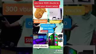 Build Your Own Fortnite Setup! Funny Fortnite TikTok #fortnite #vbucks #shorts #setup #fortniteskins