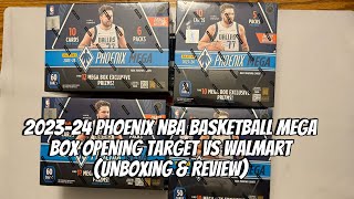 2023-24 Panini Phoenix NBA Basketball Mega Box Opening Target vs Walmart (Unboxing & Review)