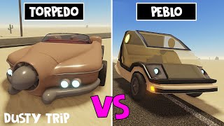 TORPEDO vs PEBLO в игре ПЫЛЬНАЯ ПОЕЗДКА роблокс | A dusty trip | Обзор машин КИБЕР СЕЗОНА