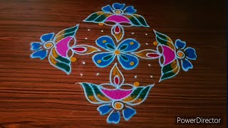 diwali special rangoli l 9+1 dot's kolam l festival rangoli Friday muggulu @ Telugu Ammayi Rangoli