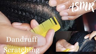 ASMR dandruff scratching and relaxing head massage.