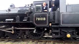 78018 Departs Market Bosworth at The Battlefield Line Gala Feb 4th 2024