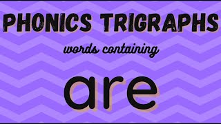 Phonics digraphs - words containing are